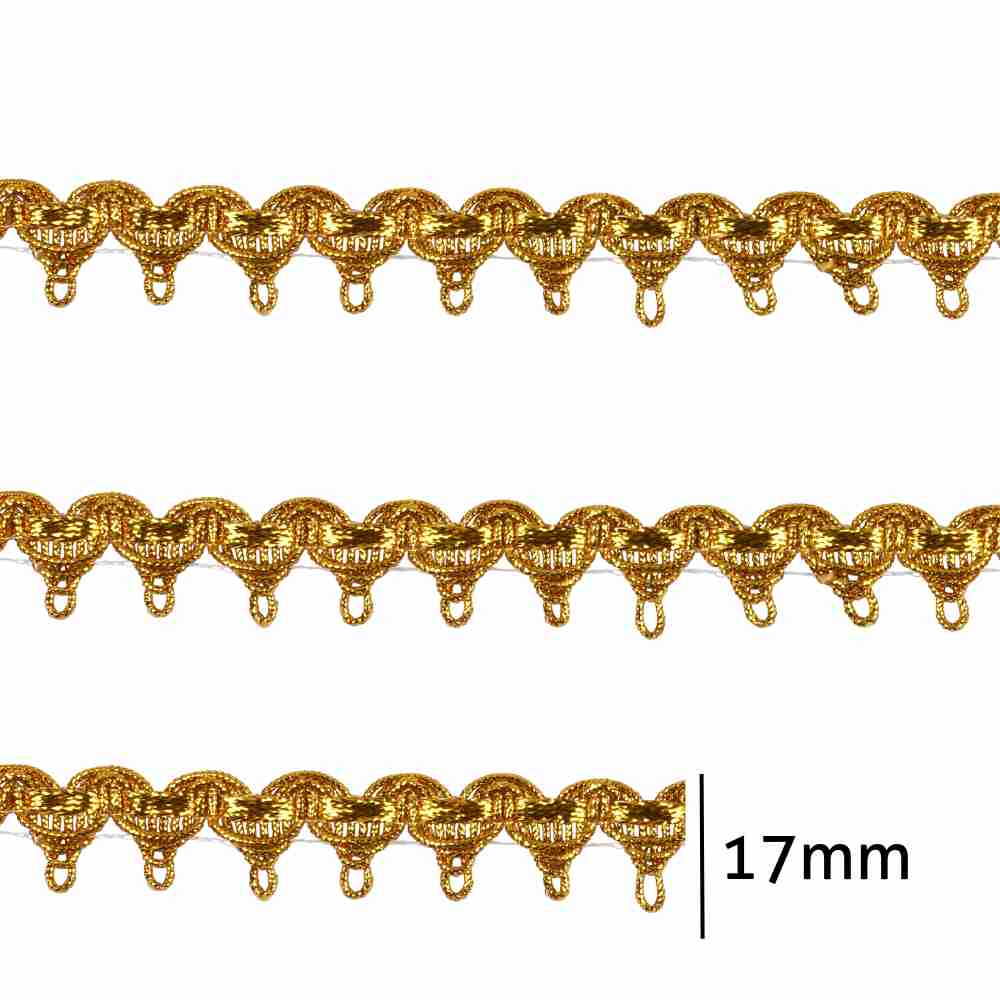Passamanaria Metalizada Luli 17mm 8139 Peca com 10 Metros